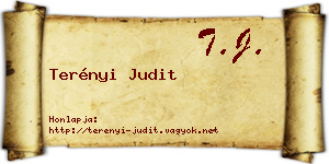 Terényi Judit névjegykártya