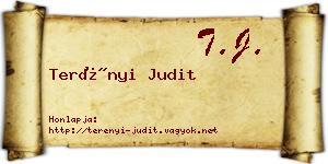 Terényi Judit névjegykártya